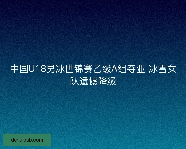 中国U18男冰世锦赛乙级A组夺亚 冰雪女队遗憾降级 中国U18男冰世锦赛乙级A组夺亚 冰雪女队遗憾降级