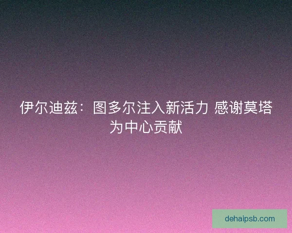 伊尔迪兹：图多尔注入新活力 感谢莫塔为中心贡献